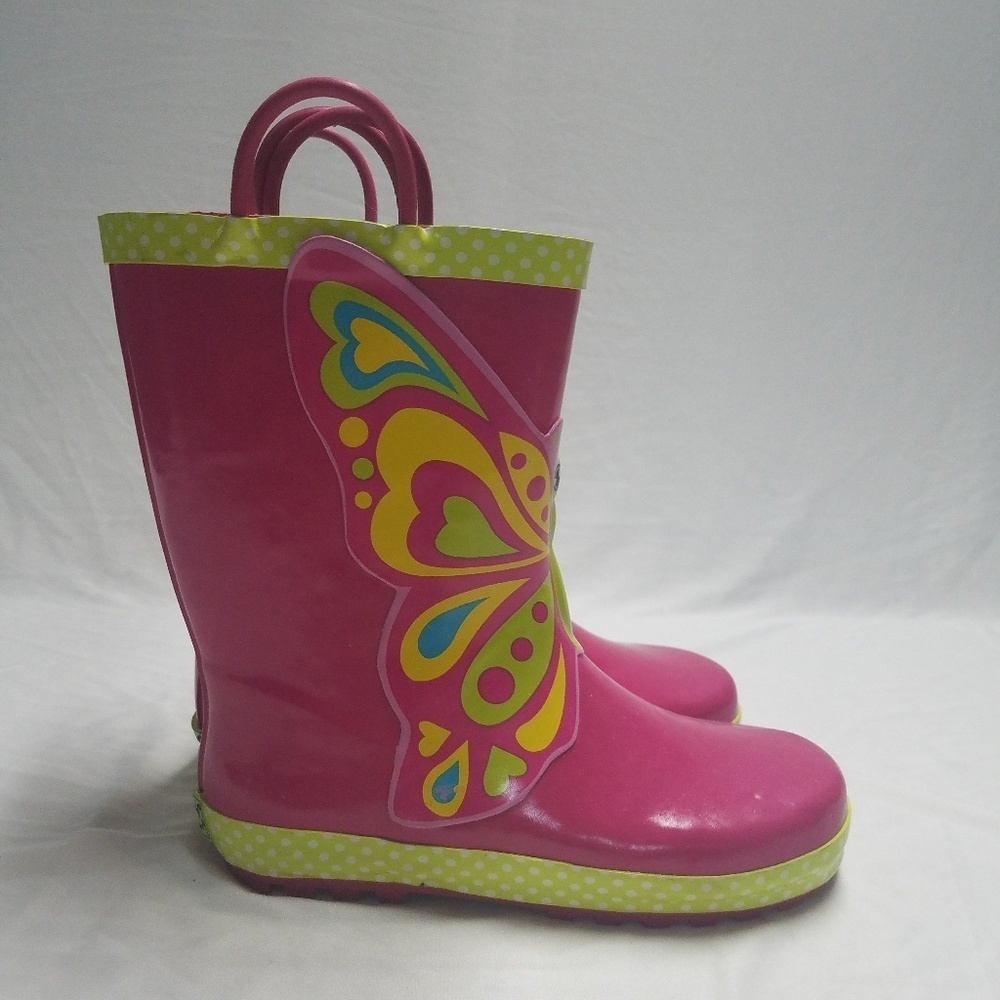 Kids Western Chief Butterfly Star-Pink Rain Boot - Picture 4 of 5